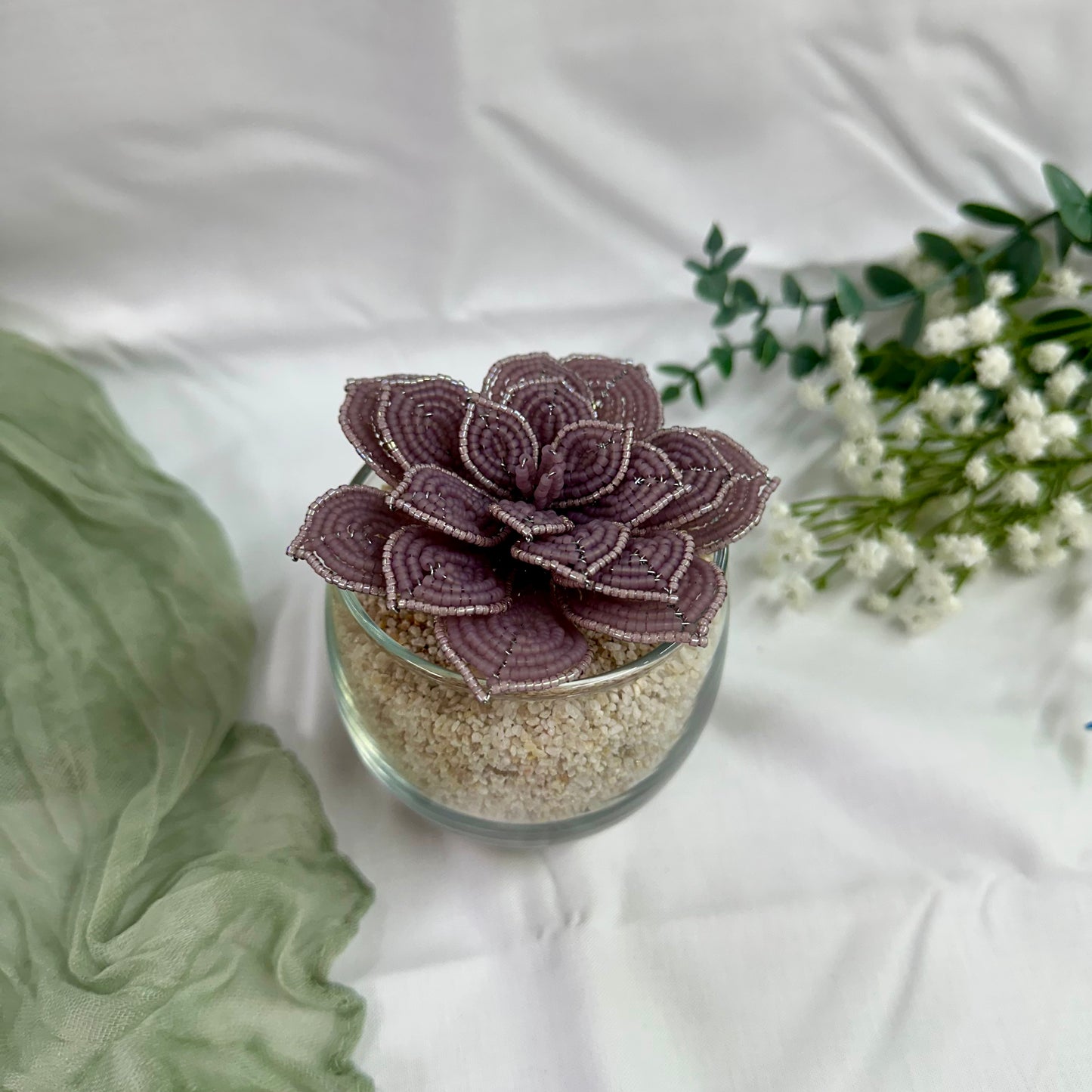 French Beaded Succulents - Beaded Arrangement