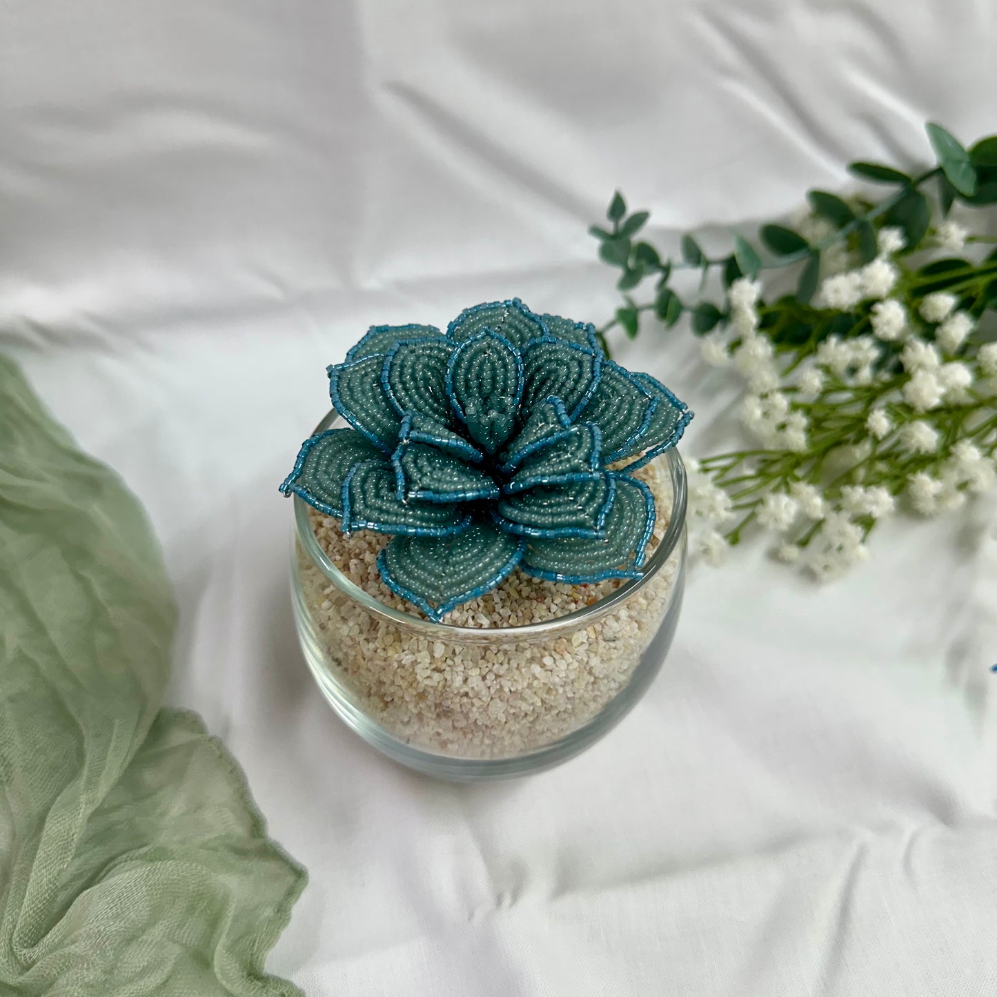 French Beaded Succulents - Beaded Arrangement