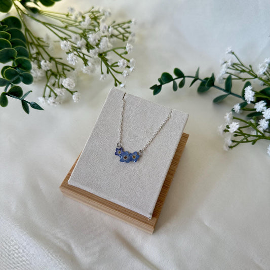 Real Forget Me Not Flower Necklace – Pressed Flower Jewelry